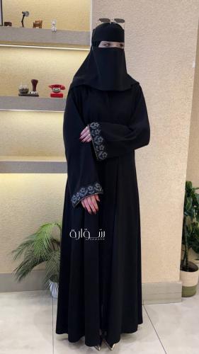 عباية ربع كلوش - بكلفه رصاصي راقي