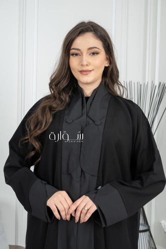 عباية قطري تدخيله اسود زرار