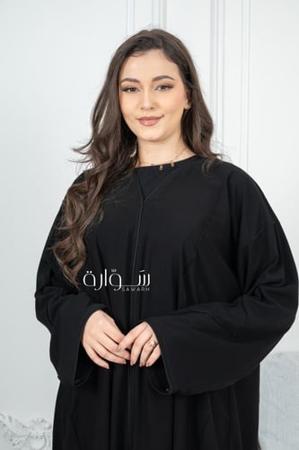 عباية نص كلوش بدقة خيط مربعات