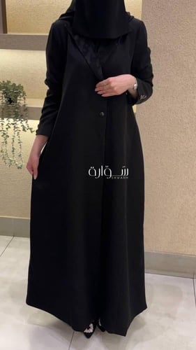 عباية بليزر جاكار و اكمام زرار راقية