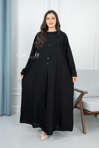 عباية نص كلوش بقيطان على جوانب