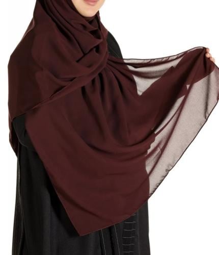 طرحة ناعمة لون عنابي غامق