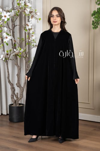 عباية شتوي قطيفة كم كسرات