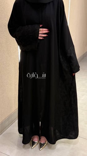 عباية نص كلوش جاكار - جوانب وكم