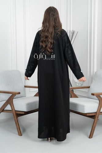 عباية كتان جاكار زرار امام