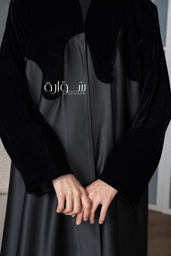 عباية شتوي تفته تدخيلات قطفة حلزوني