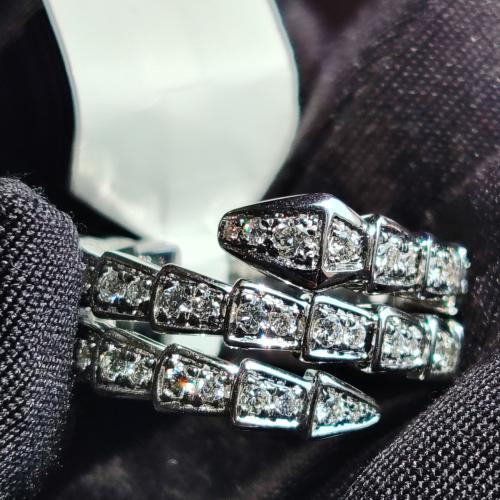 خاتم بولقاري الماس كامل لفتين مقاس 56