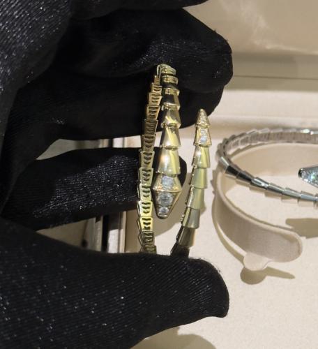 اسوارة بولغاري ذهب اصفر طرف الماس جميع المقاسات