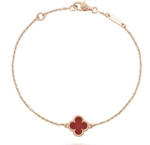 اسوارة سويت الهامبرا ذهب روز قولد وحجر عنابي