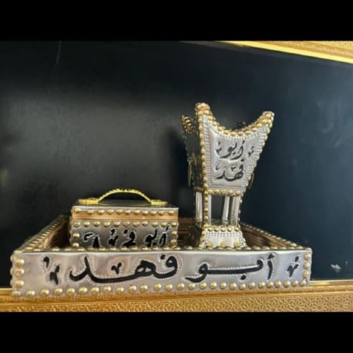 صواني ومبخرة حايلية من خشب اثل