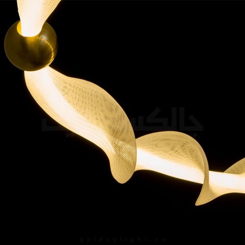 ثريا مودرن ليد نسيج متموج - دائرية 65 سم