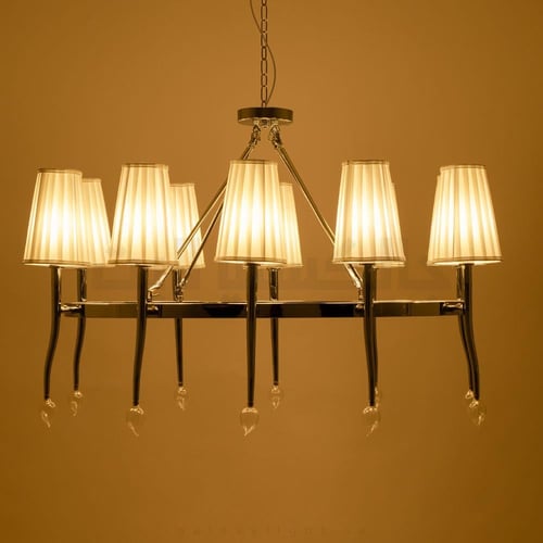 ثريا نيوكلاسيك فضي اوفال 10 رؤوس