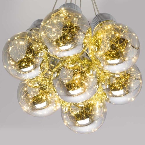 ثريا مودرن شكل لمبات معلقة كروم