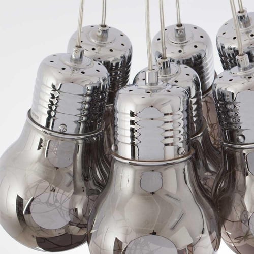 ثريا مودرن شكل لمبات معلقة كروم