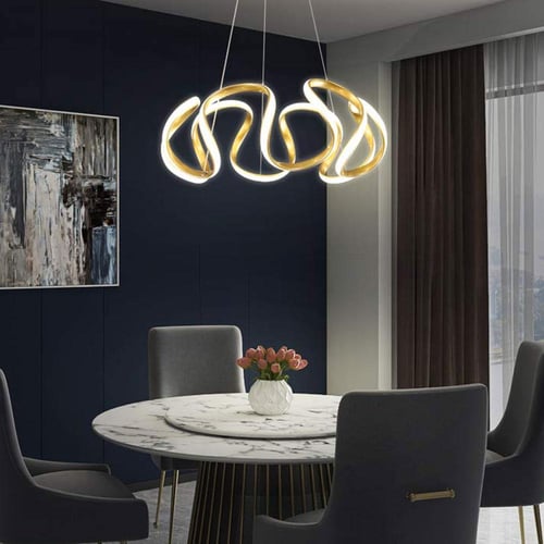 ثريا مودرن ليد ذهبية مموجة