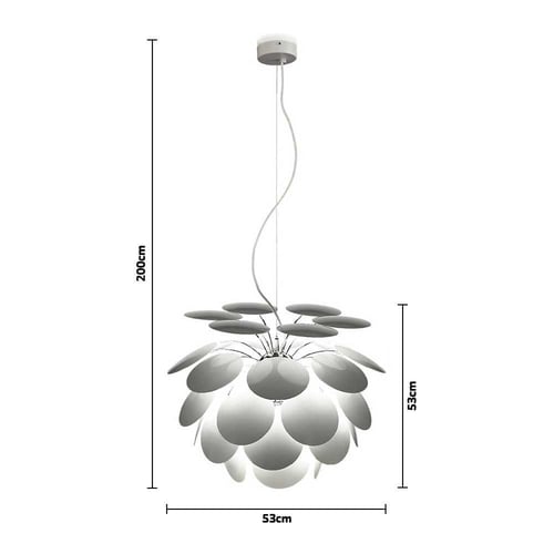 معلقة مودرن معدن كروم شرائح فايبر