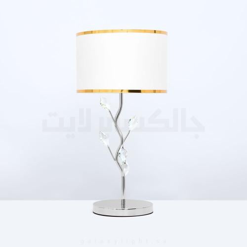 ابجورة طاولة مع كريستال - فضي