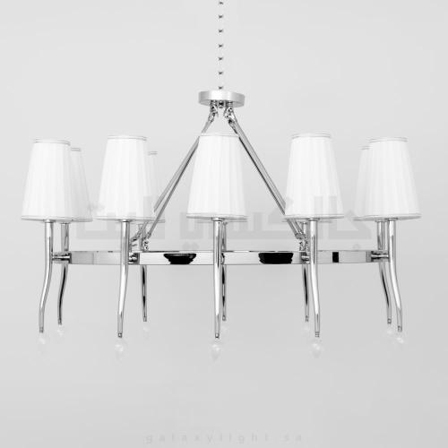 ثريا نيوكلاسيك فضي اوفال 10 رؤوس