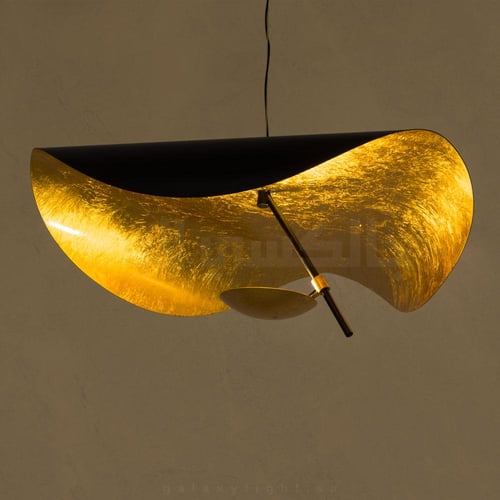 معلقة مودرن ليد ذهبي و اسود 60 سم