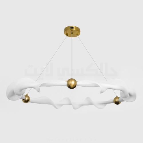 ثريا مودرن ليد نسيج متموج - دائرية 65 سم