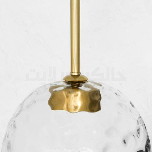 معلقة ليد نحاسية زجاج شفاف