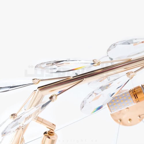 ثريا كريستال مودرن ذهبي