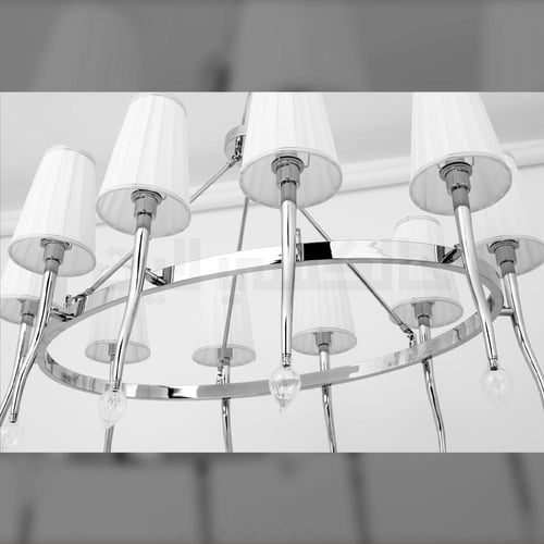 ثريا نيوكلاسيك فضي اوفال 10 رؤوس