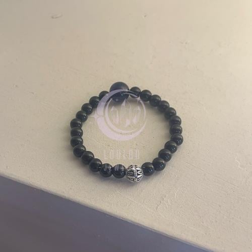 سوارة من حجر التورمالين وعين النمر