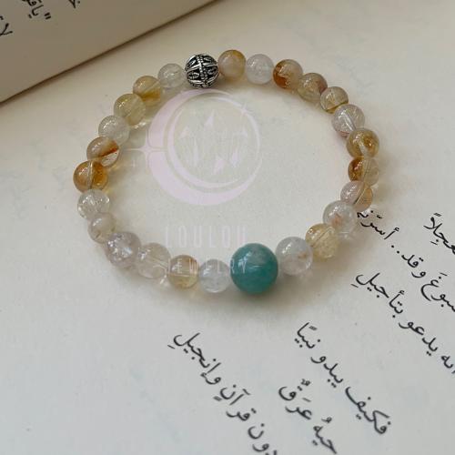 سوارة الأمازونايت مع الأسترين