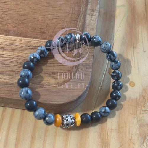 سوارة اللابرادوريت مع الكهرمان الألماني