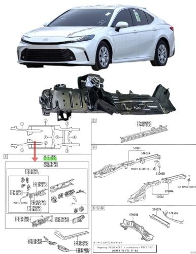 راس شاص امامي يسار كامري 2025 وكالة