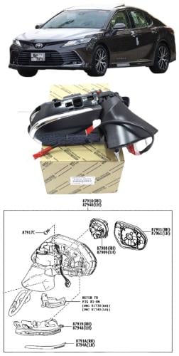 مراية يسار كامري 2018/2020 باشارة تنسفط فئة الفل