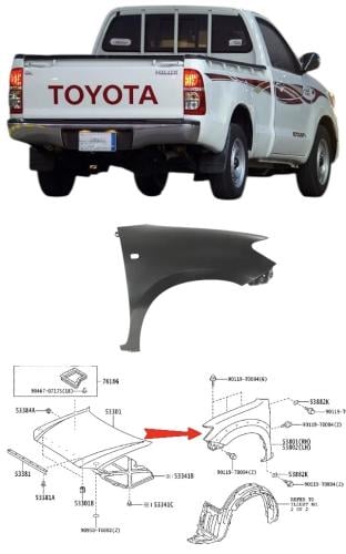 رفرف امامي يمين فتحة إشارة هايلكس 2012 / 2015 وكال...