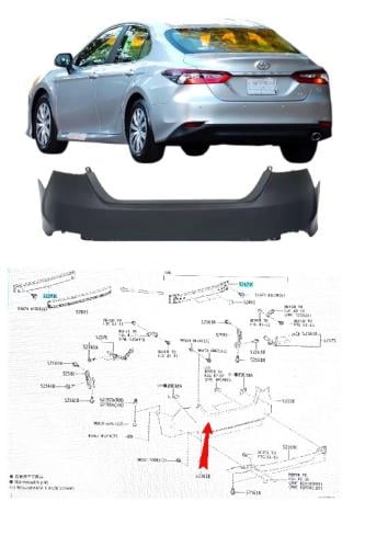صدام خلفي كامري 2018 / 2024 وكالة