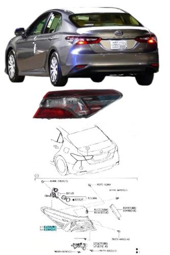 اسطب خلفي يمين ركن كامري 2021 / 2024 وكالة