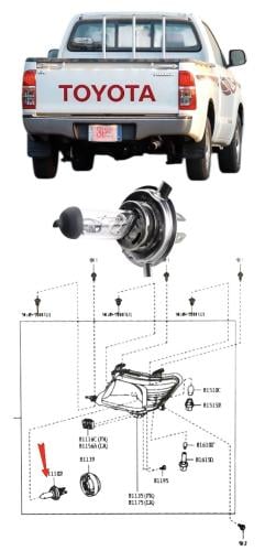 لمبة نور هايلكس 2006 / 2015 وكالة