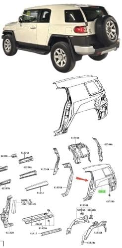 رفرف خلفي يسار اف جي 2008 / 2023 وكالة