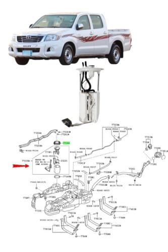 طرمبة بنزين كامله هايلكس غمارتين 2006 / 2015 وكالة