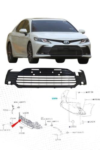 شبك صدام امامي سفلي فتحات كشافات كامري 2021 / 2024...