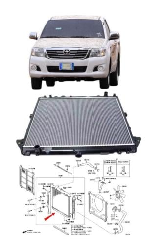 رديتر ماء بنزين قير عادي هايلكس 2006 / 2015 وكالة