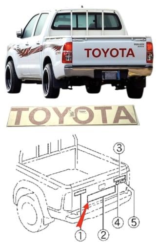 كتابة TOYOTA باب الصندوق 2006 / 2015 وكالة