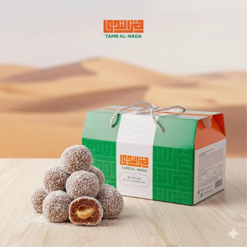 تمرية جوز الهند بحشوة الطحينة