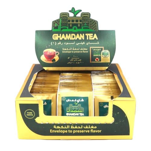 شاي غمدان مغلف لحفظ النكهة 100 كيس