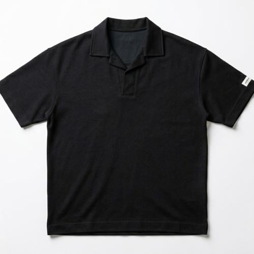 Black Stretch Polo Shirt