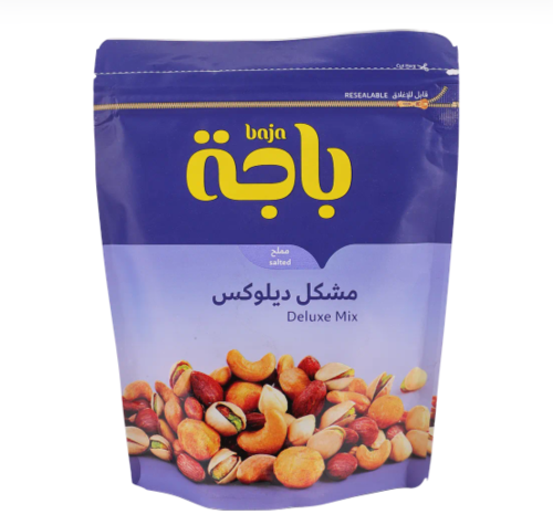 باجة مكسرات مشكله ديلوكس مملح ١٢٠ جم