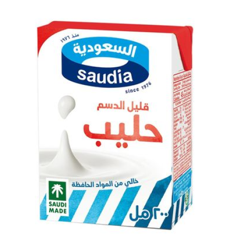 السعودية حليب قليل الدسم 200 مل