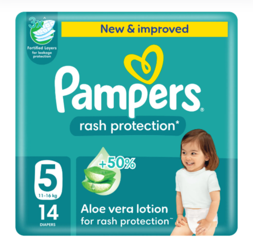 بامبرز حفائض للحماية من التسلخات مقاس 5. 14 حفاضة