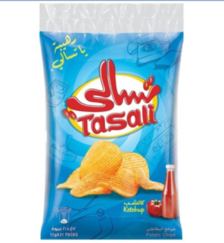تسالي بطاطس بالكاتشب 21حبة * 12جم