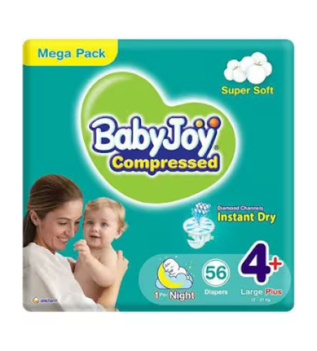 بيبي جوي حفائض عبوة اقتصادية مقاس 4 كبير 56 حفاضة