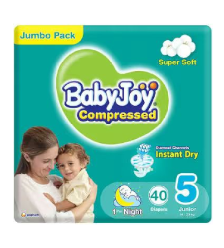 بيبي جوي حفائض عبوة اقتصادية مقاس 5 كبير جداً 40 ح...